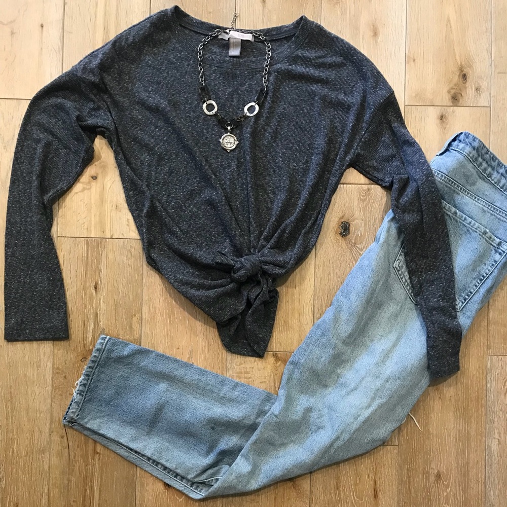 Grey Long sleeve Top